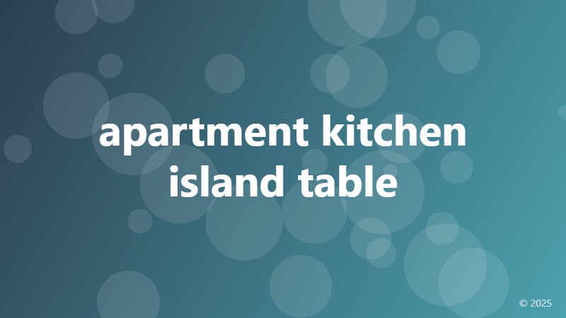 apartment kitchen island table