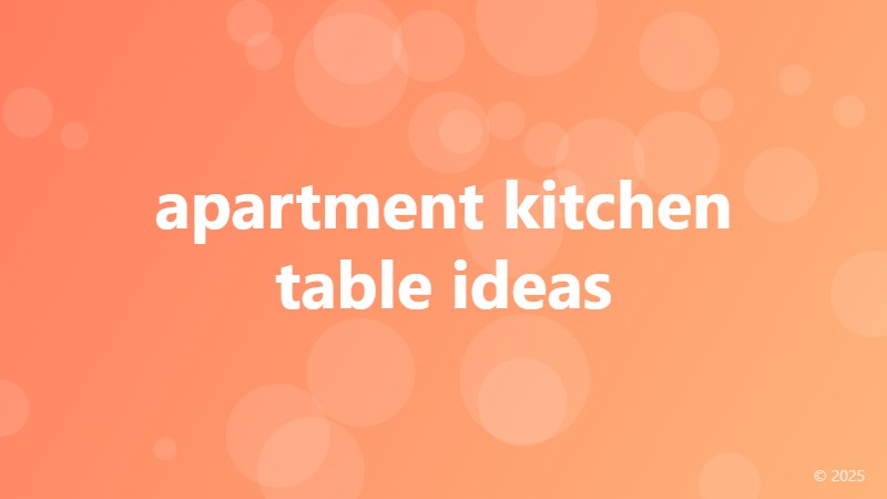 apartment kitchen table ideas