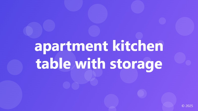 apartment kitchen table with storage