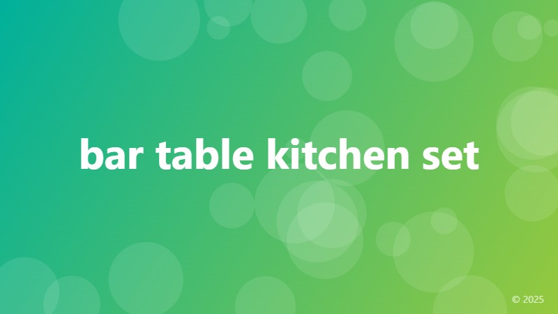 bar table kitchen set