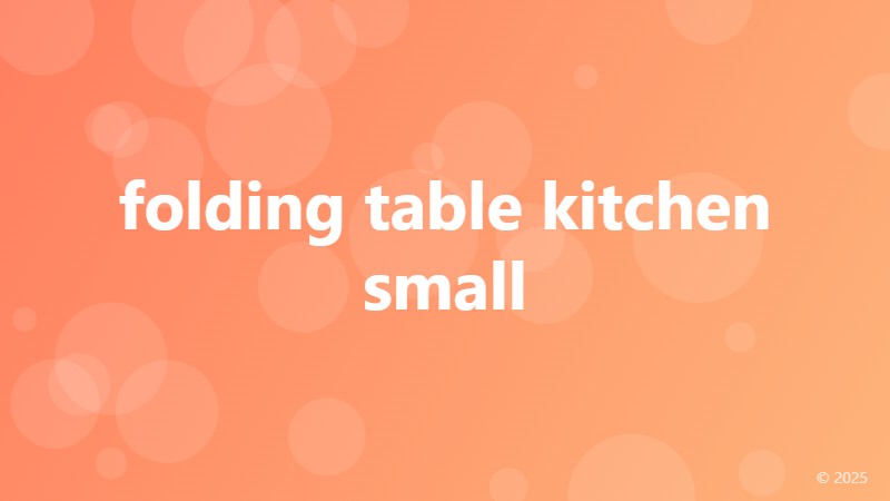 folding table kitchen small