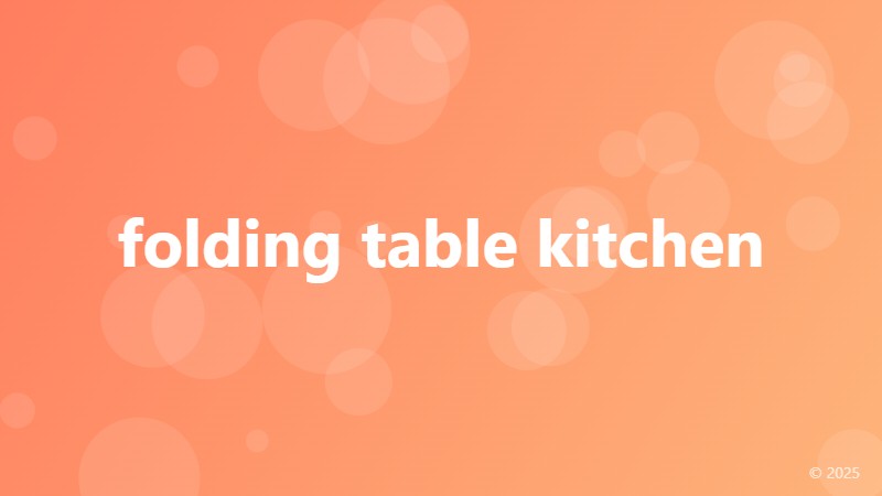 folding table kitchen