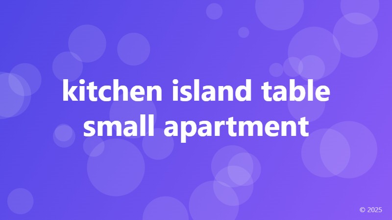 kitchen island table small apartment