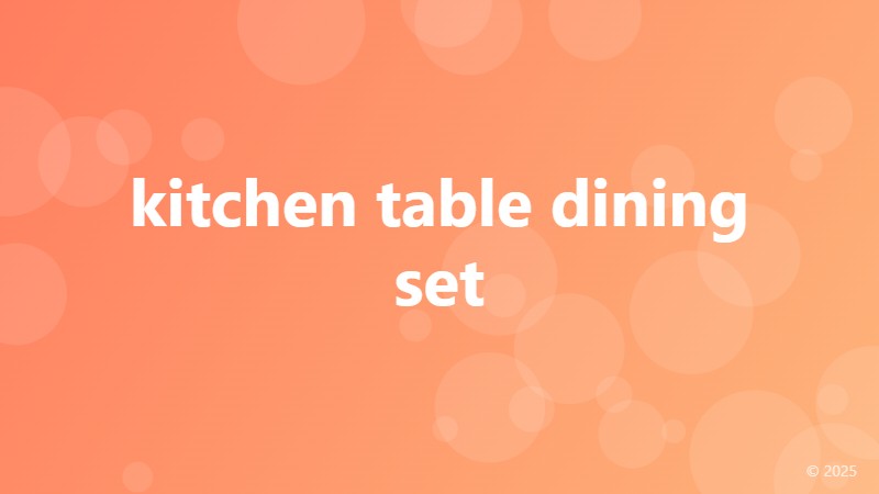 kitchen table dining set