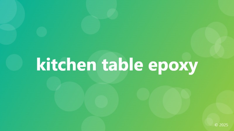 kitchen table epoxy