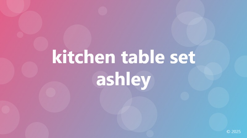 kitchen table set ashley