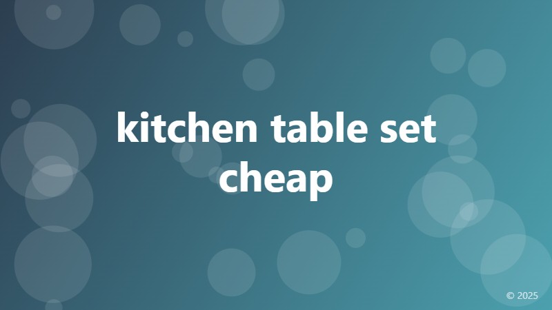 kitchen table set cheap
