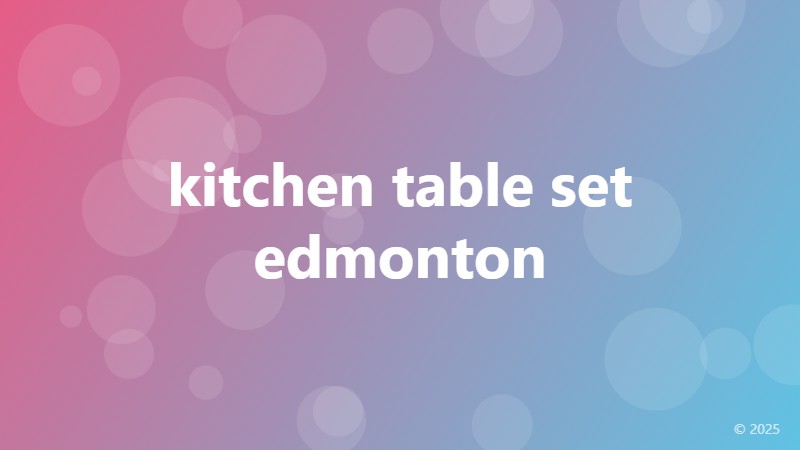 kitchen table set edmonton