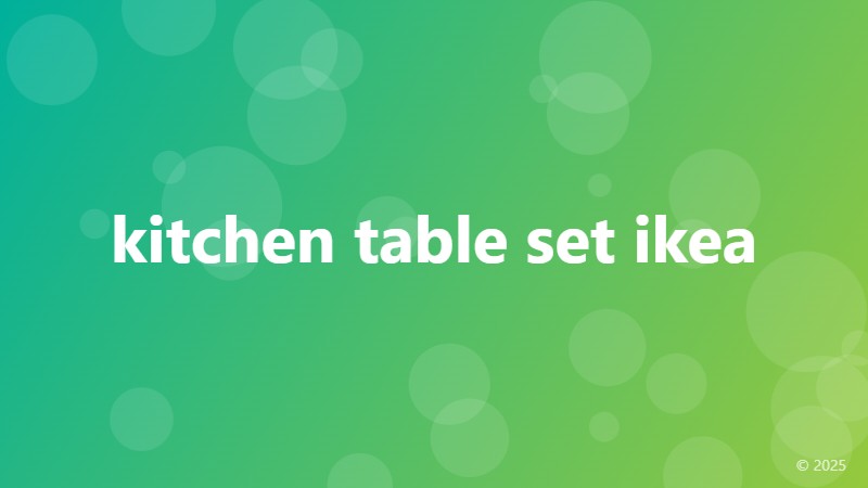 kitchen table set ikea