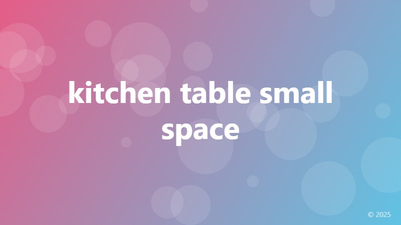 kitchen table small space