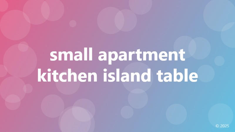 small apartment kitchen island table
