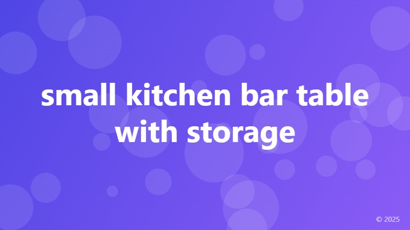 small kitchen bar table with storage