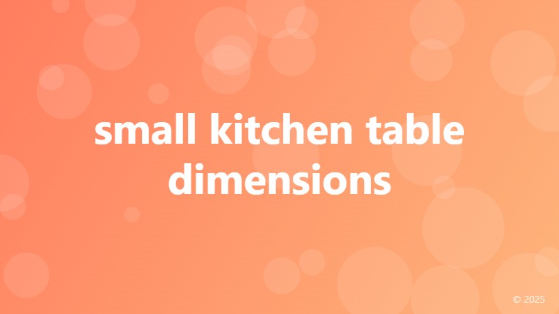 small kitchen table dimensions