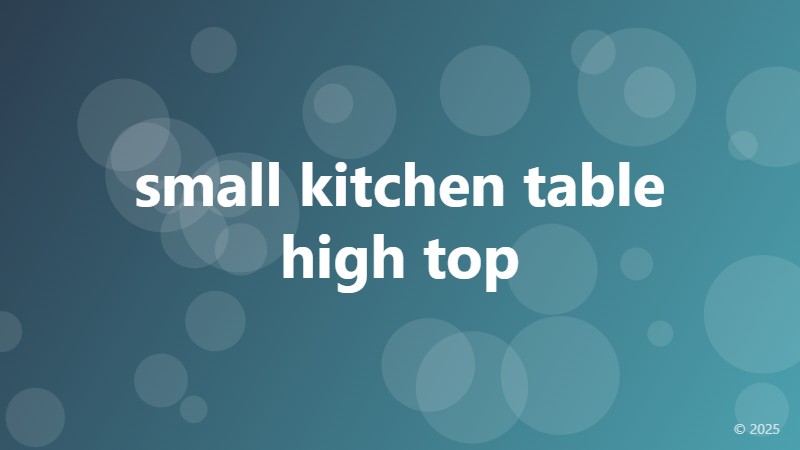 small kitchen table high top
