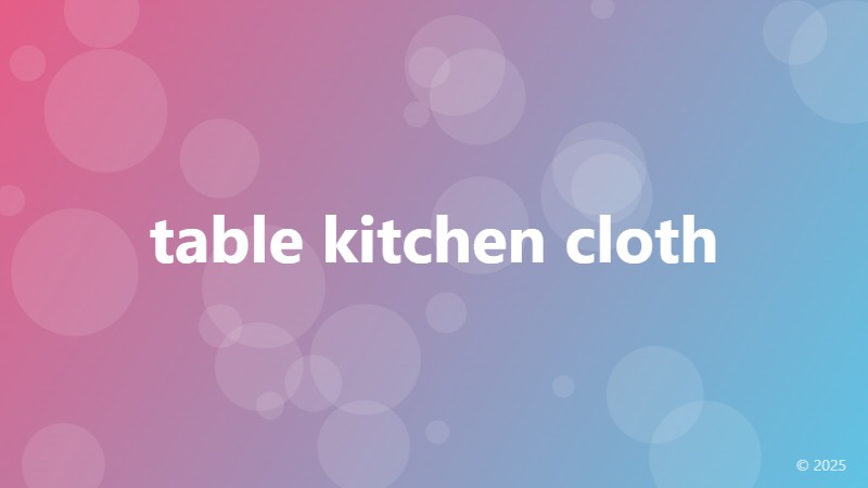 table kitchen cloth