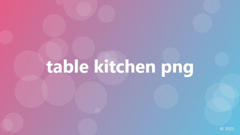 table kitchen png