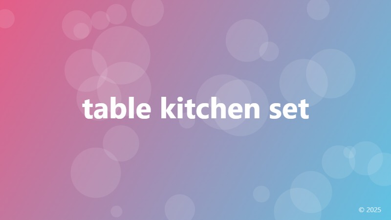 table kitchen set