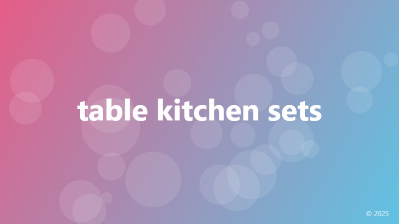 table kitchen sets