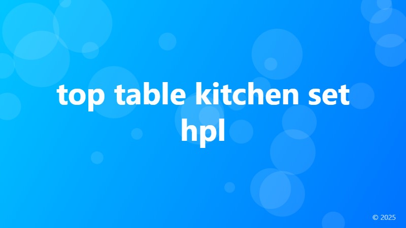 top table kitchen set hpl