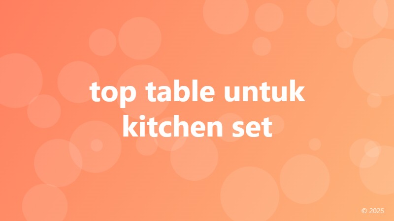 top table untuk kitchen set